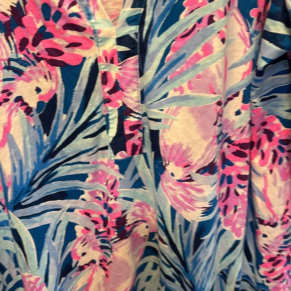 Lilly Pulitzer Daphne Dress Tweethearts Tropical Blue & Pink Women’s Siz… - Picture 5 of 9